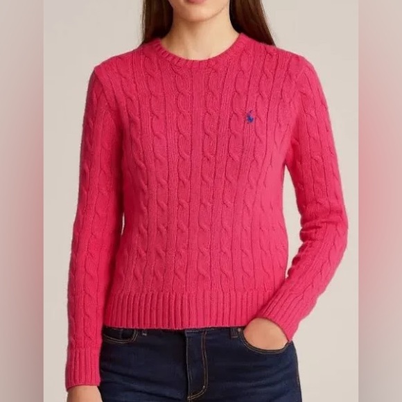 Ralph Lauren Vibrant Pink Knit Sweater - Picture 1 of 6